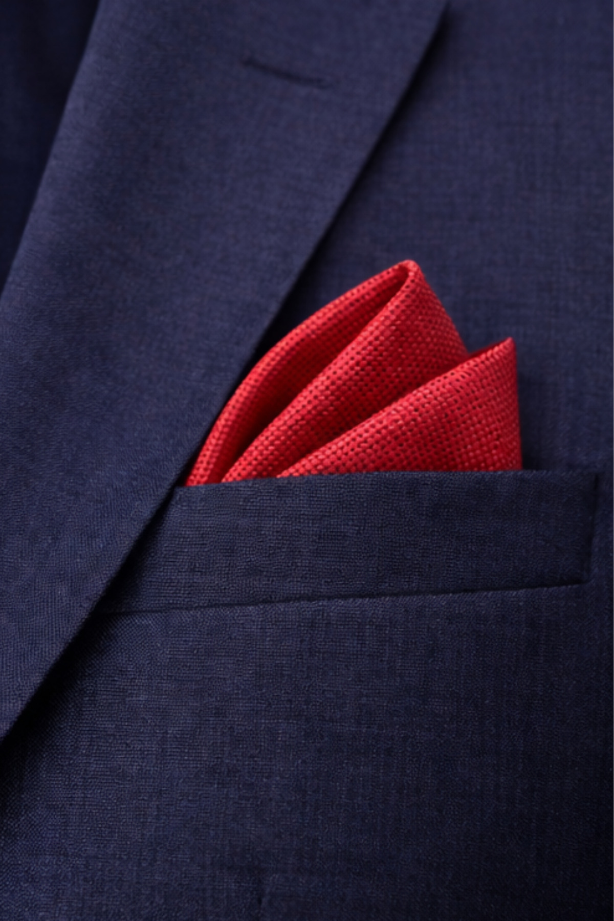 Gambocci  Erkek Kırmızı Armürlü Mendilli Kravat - Görsel 4