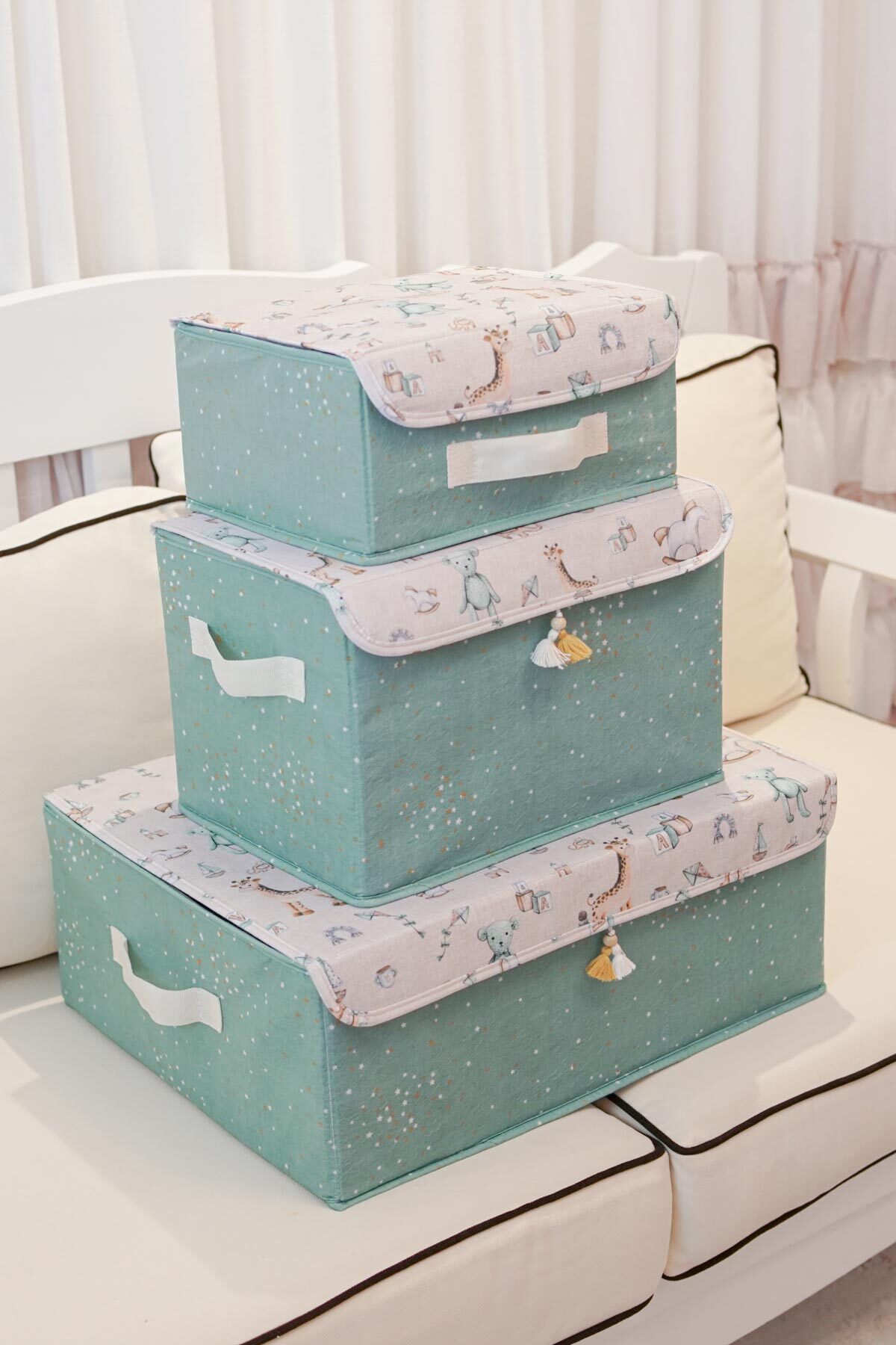 ALAS Baby Kapaklı Kutu Mini- Bebek Odası Düzenleyici fotoğrafı 2 (önizleme)