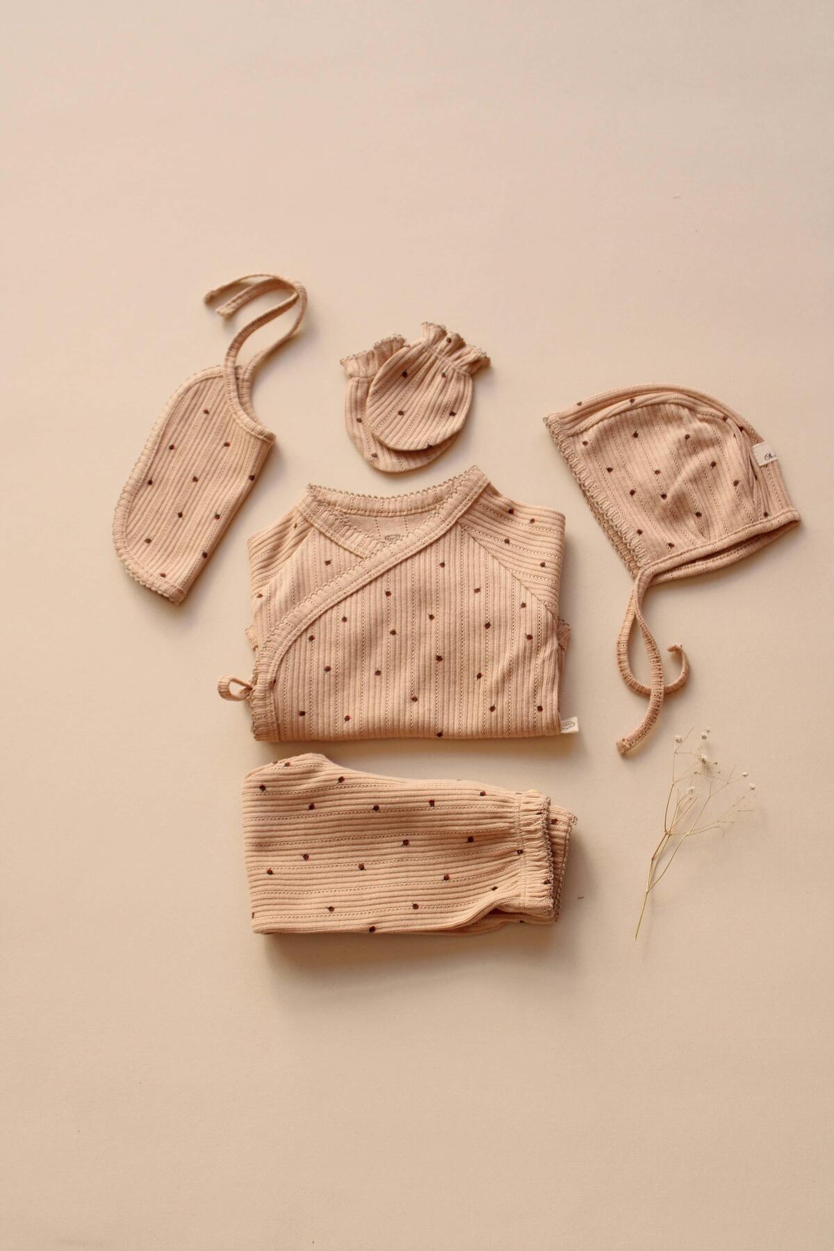 OhlalaKoala 5li Kruvaze Yenidoğan Set Çiçek Baskılı Model 5 (0-3 Ay) fotoğrafı 4 (önizleme)