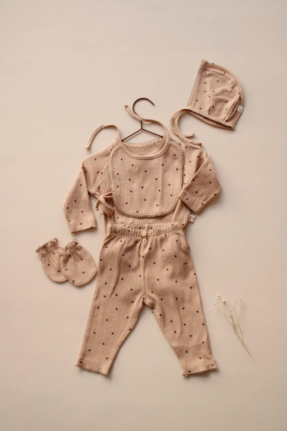 OhlalaKoala 5li Kruvaze Yenidoğan Set Çiçek Baskılı Model 5 (0-3 Ay) fotoğrafı 3 (önizleme)