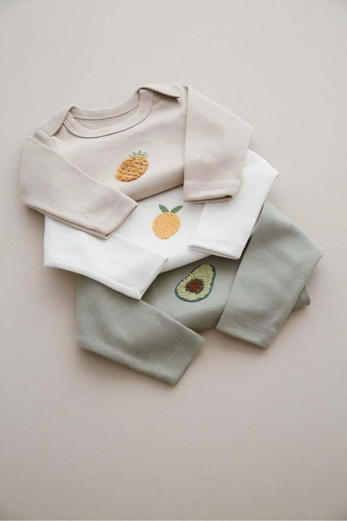 OhlalaKoala 3lü Nakışlı Çıt Çıtlı Uzun Kollu Body-zıbın Model 3 fotoğrafı 4 (önizleme)