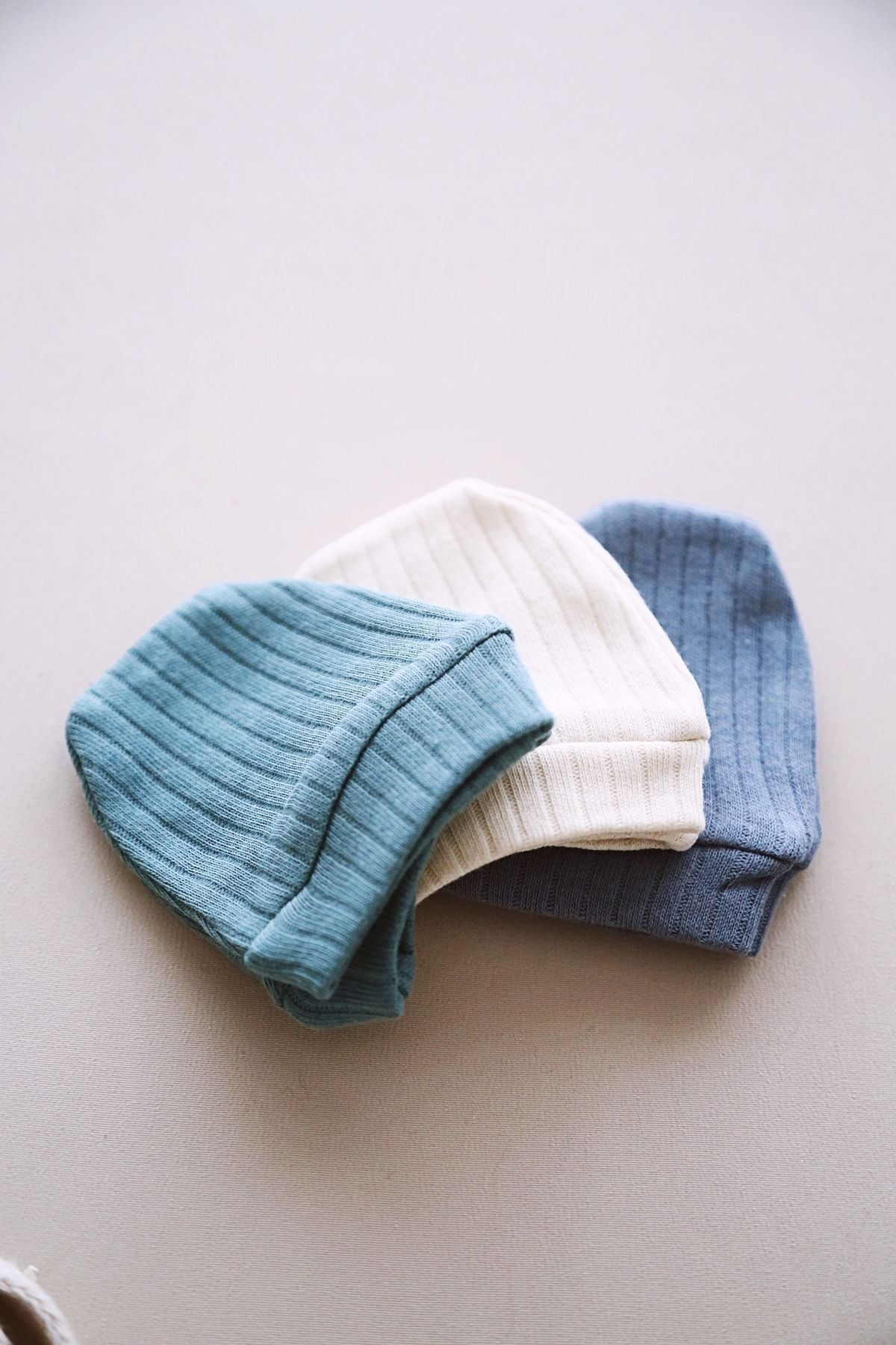 OhlalaKoala 3lü İndigo-Krem-Yeşil Yenidoğan Eldiven Set Model 2 fotoğrafı 4 (önizleme)