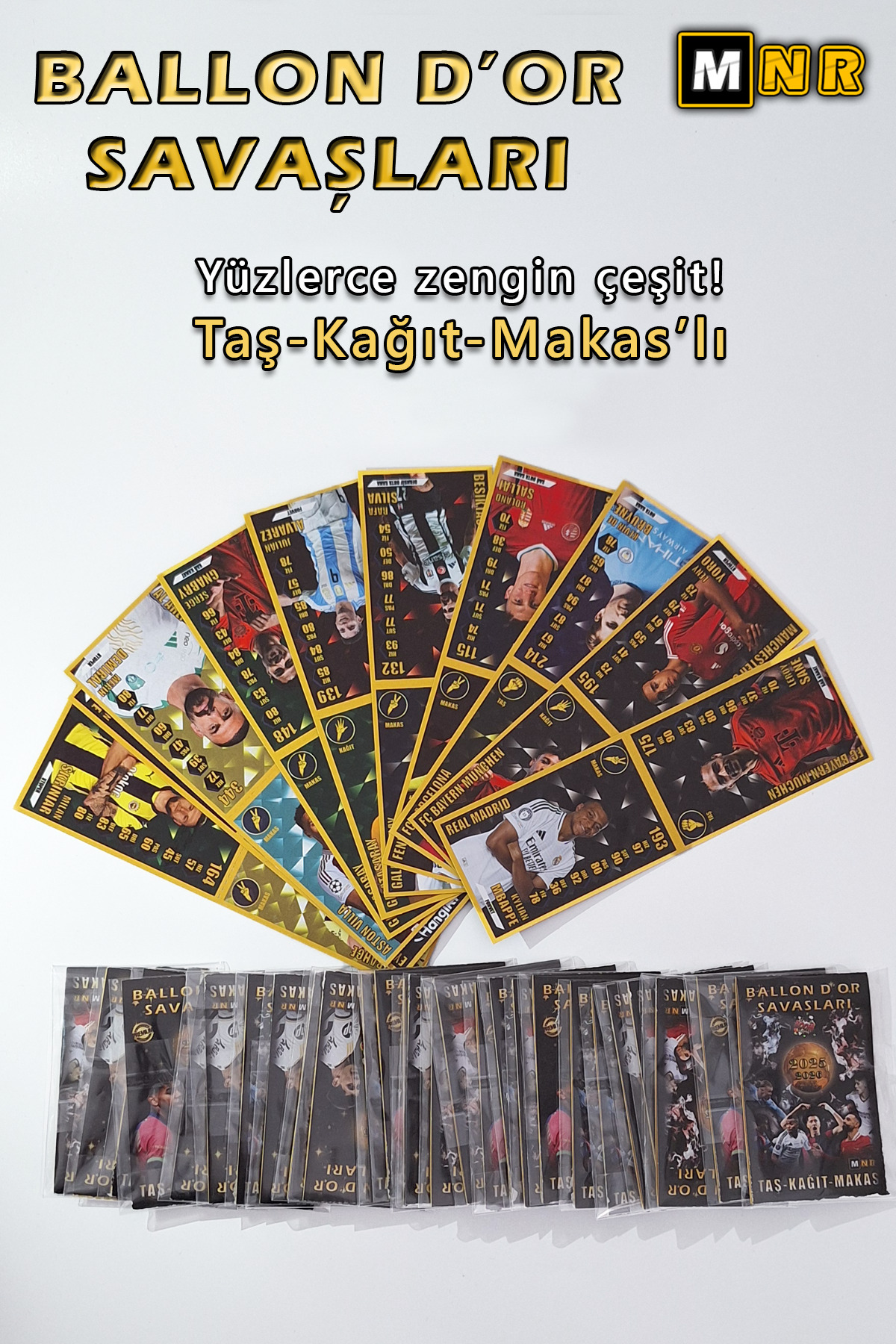 MNR Offset Ballon D'or Savaşları 100 Adet Futbolcu Kartı (50 POŞET