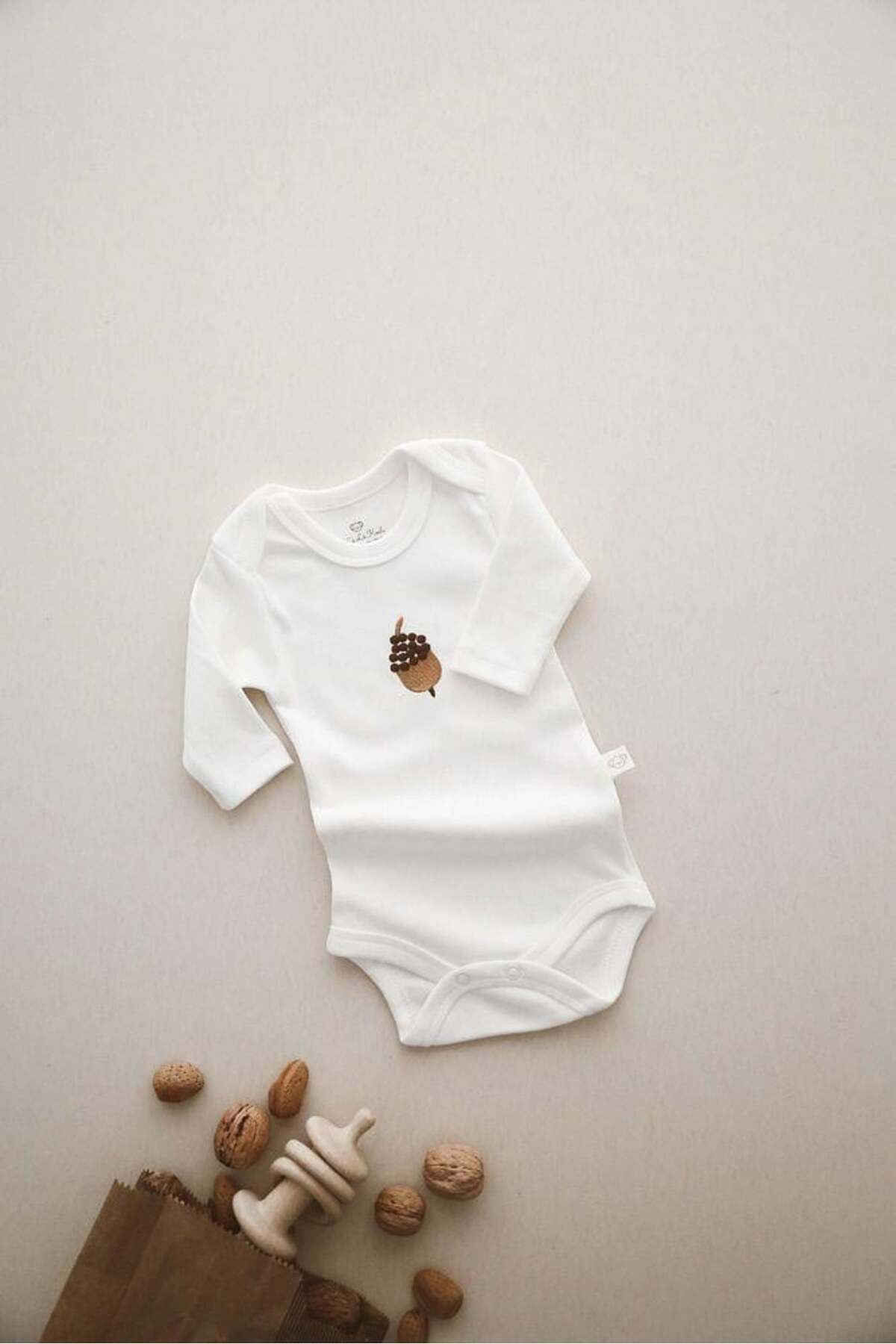 OhlalaKoala 3lü Nakışlı Çıt Çıtlı Uzun Kollu Body-zıbın Model 1 fotoğrafı 7 (önizleme)