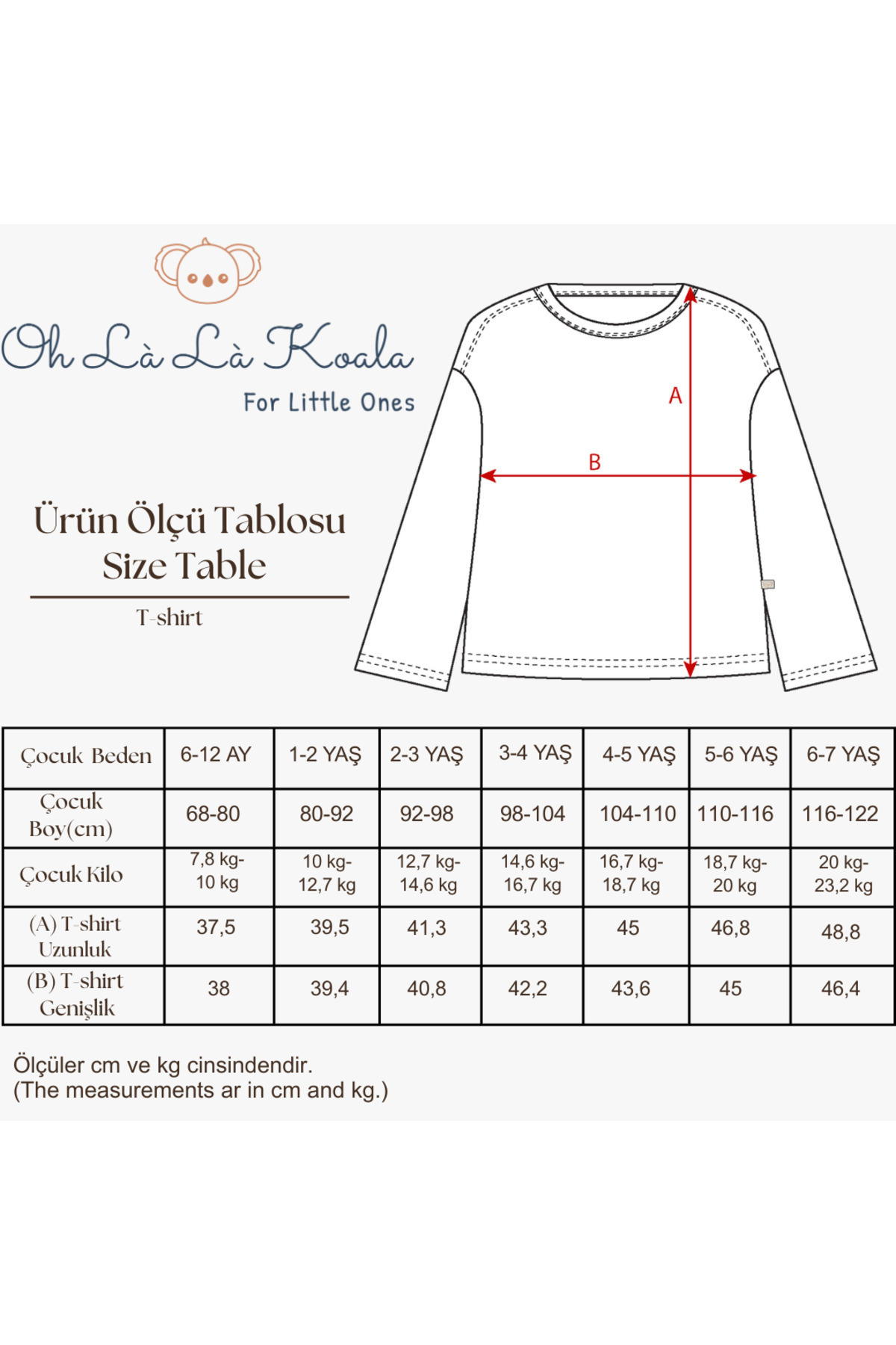 Oh La La Koala For Little Ones Beyaz Nakışlı Oversize Uzun Kollu T-shirt fotoğrafı 3 (önizleme)