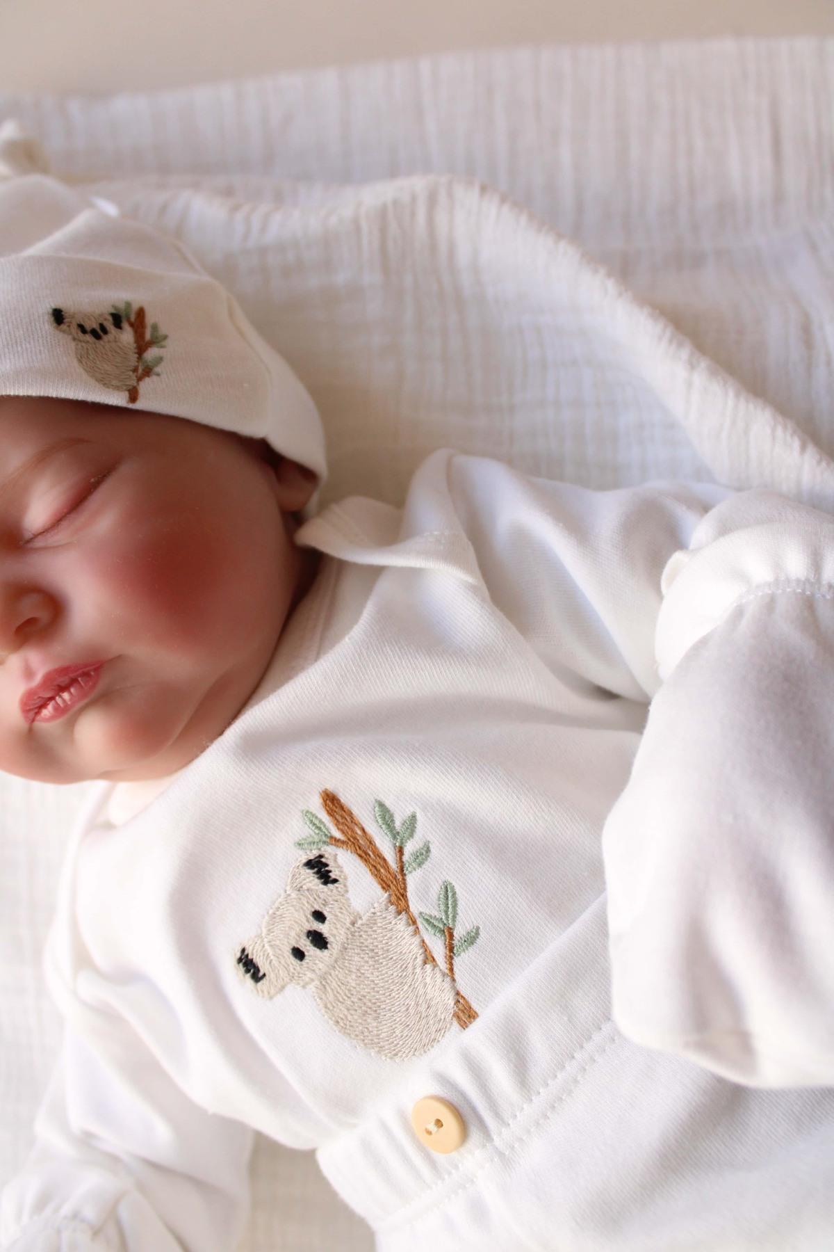 OhlalaKoala Koala Nakışlı 5li Uzun Kollu Yenidoğan Set (0-3 Ay) fotoğrafı 4 (önizleme)