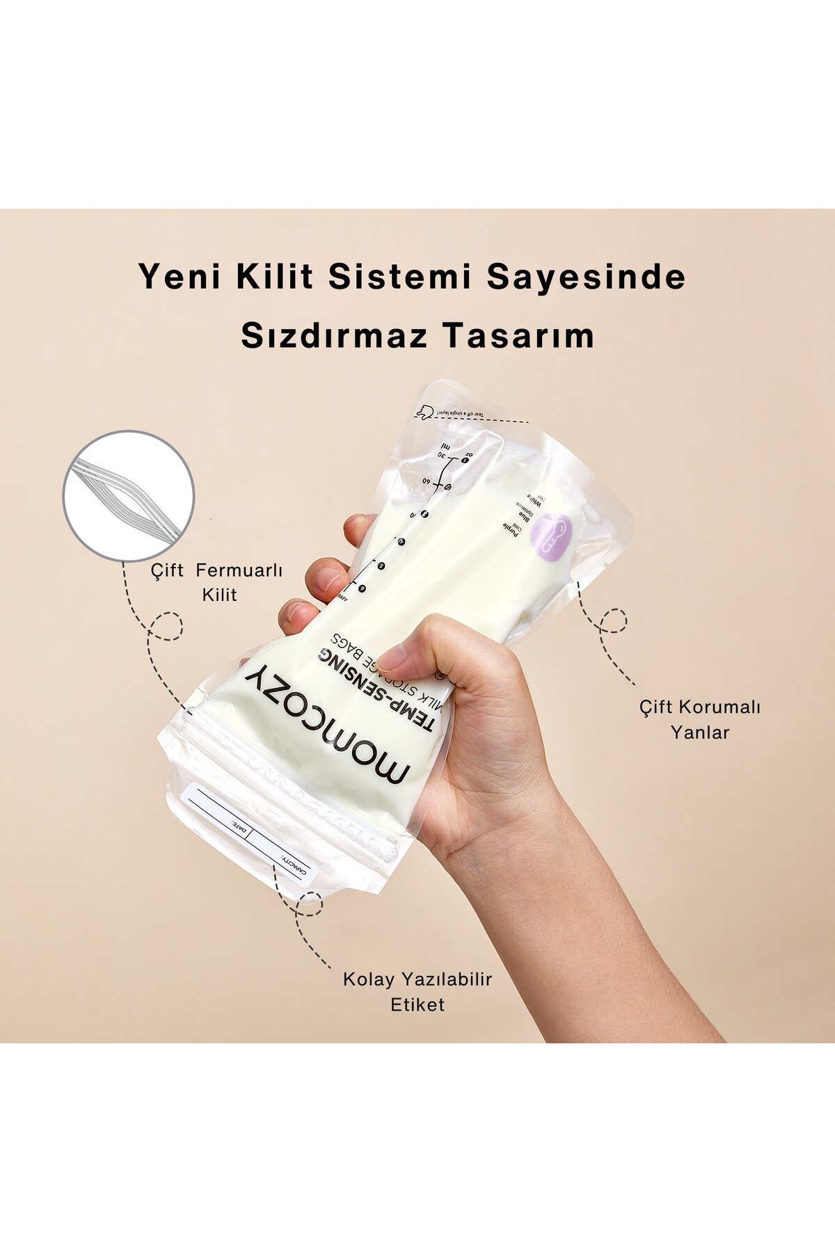 Momcozy Süt Saklama Poşeti ( 50 Adet ) fotoğrafı 4 (önizleme)