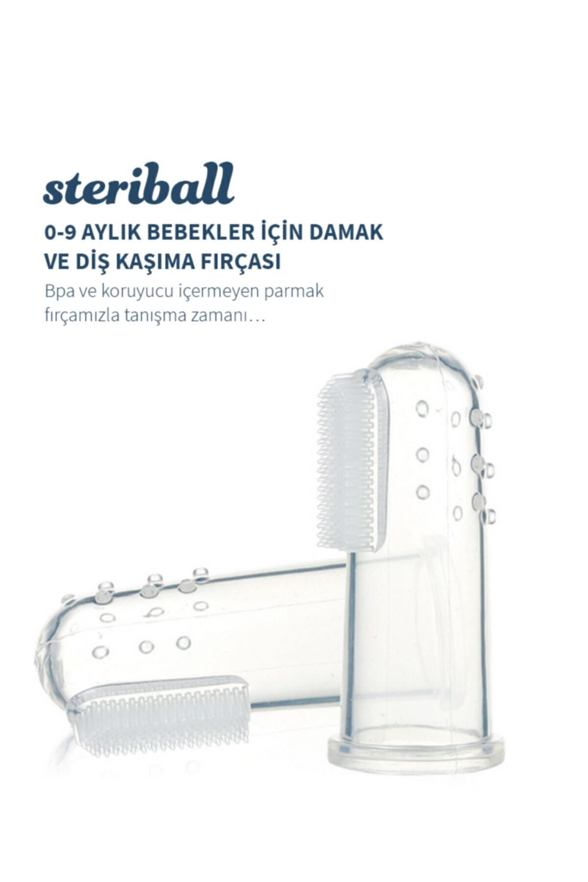 Steriball Silikon Parmak Diş Fırçası 0-3 Yaş Pembe fotoğrafı 4 (önizleme)