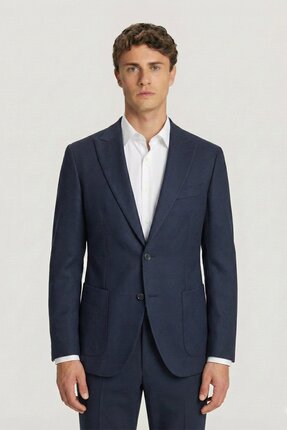 Sabri Özel Erkek 6 Drop Lacivert Takım Elbise