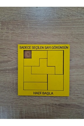 YILDIZ HOBİM Ahşap Zeka Oyunu Renkli Sayı Bulmacası