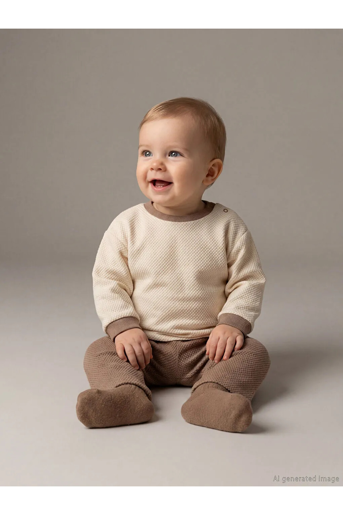 LCW baby Ekru Erkek Bebek Pantolon Ve Tişört