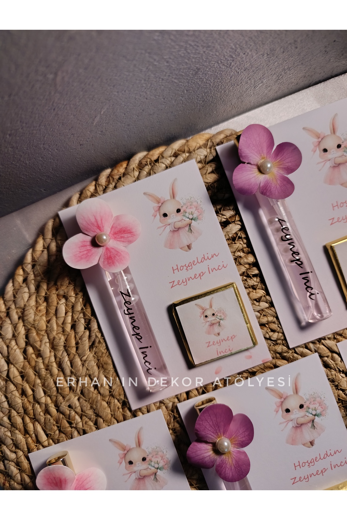 Erhan'ın Dekor Atölyesi El Emeği Ürünler Bebek Kolonya Çikolata Seti Hediyelik Bebek Mevlüt Doğum Günü Hediyeliği 10 ADET fotoğrafı 3 (önizleme)