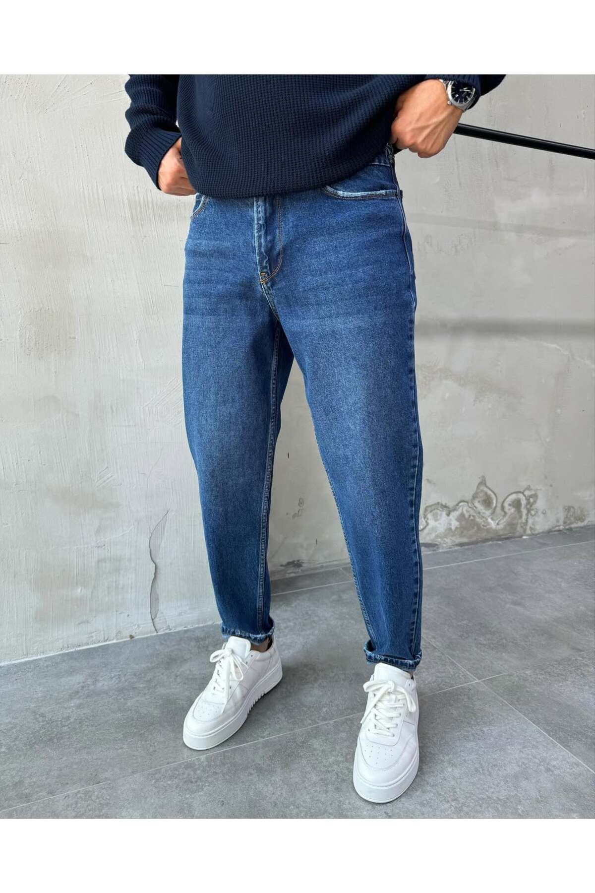 DORAJEANS Men's Boyfriend Jean Trousers High Waist Comfortable Fit 001Dj