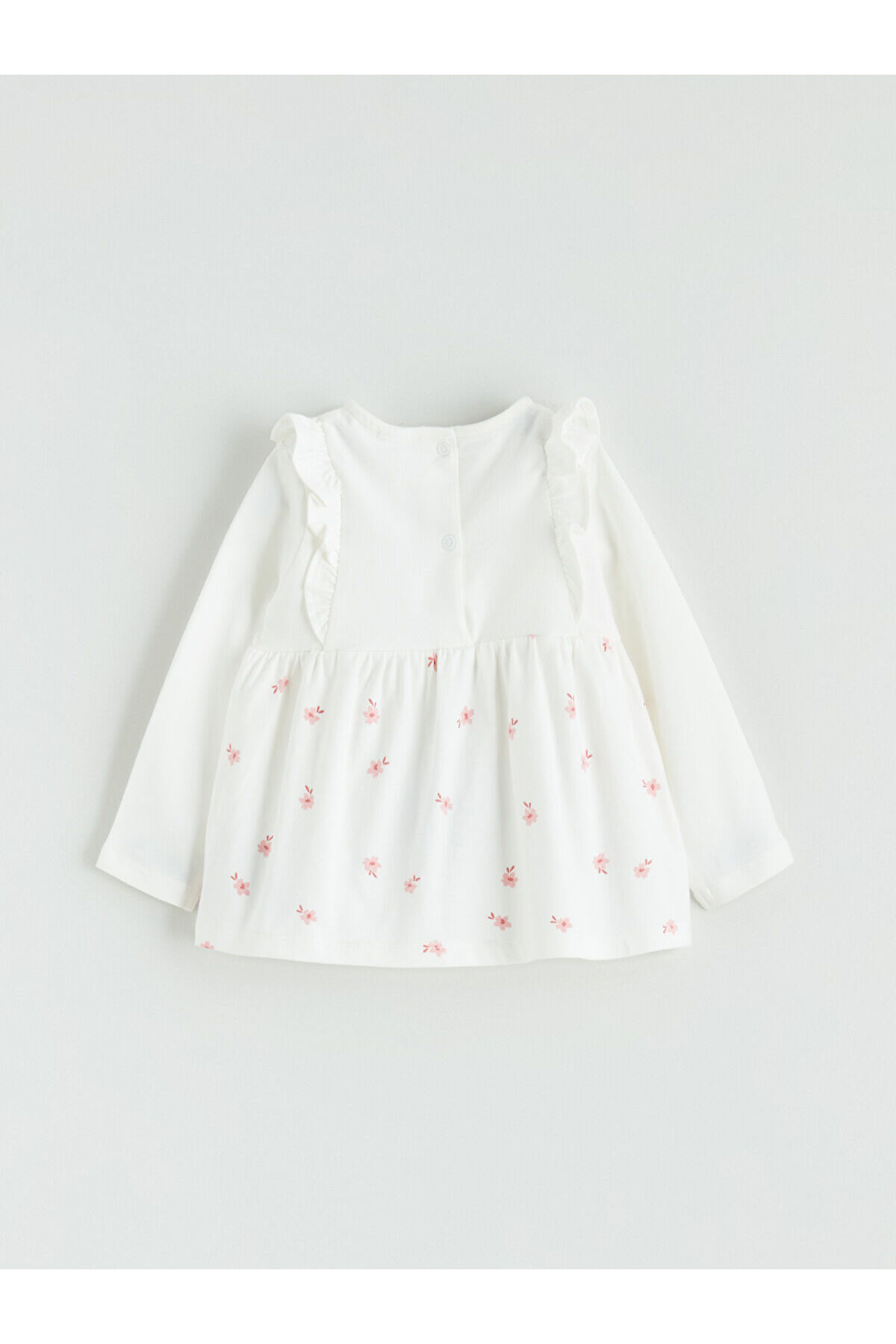 LC Waikiki Nevaa Collection Ekru Çiçekli Kız Bebek Bluz ve Tayt fotoğrafı 5 (önizleme)