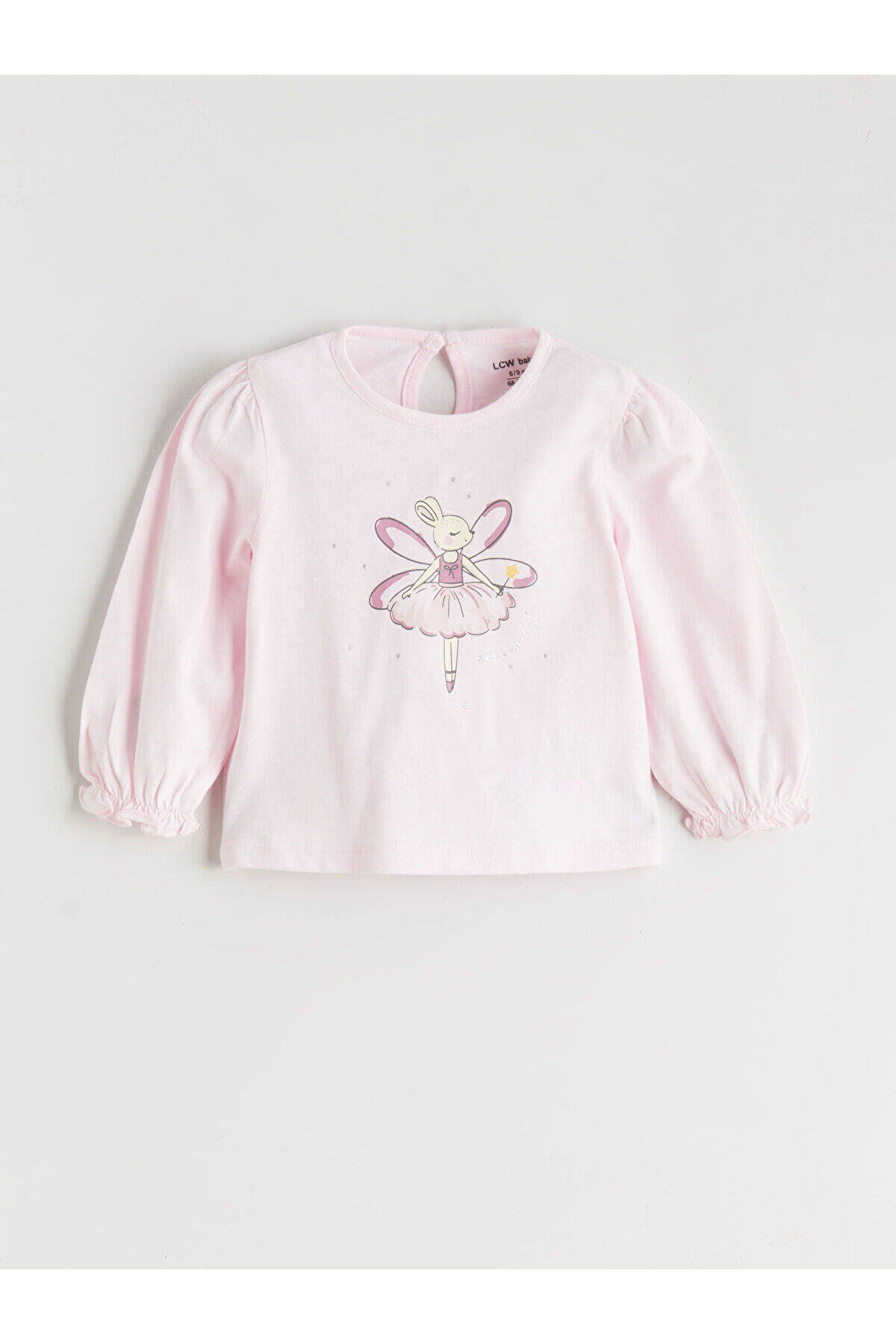 LC Waikiki Elsiva Collection Pembe Tavşan Baskılı Kız Bebek Bluz ve Tayt fotoğrafı 3 (önizleme)