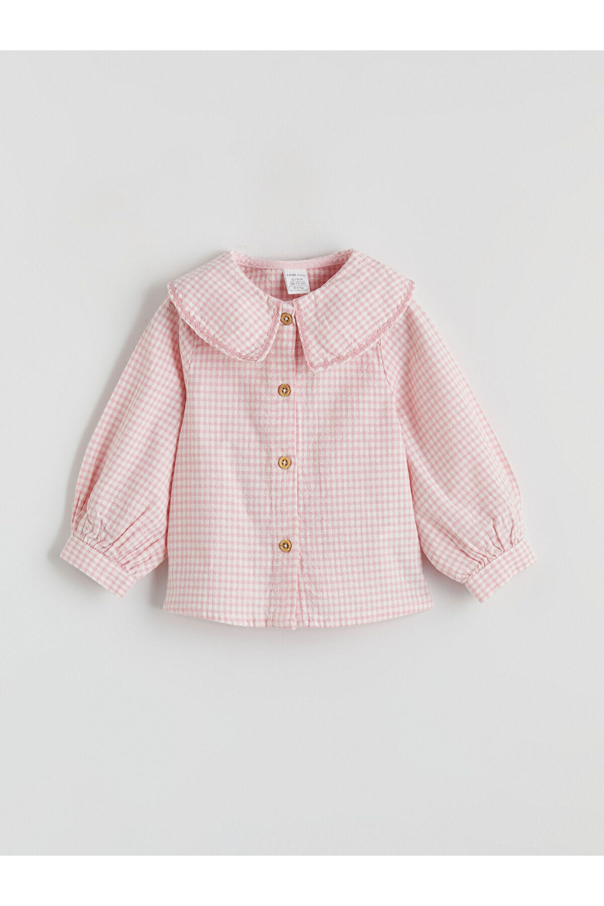 LC Waikiki Elsiva Collection Ekru Bebe Yaka Kız Bebek Gömlek fotoğrafı 2 (önizleme)