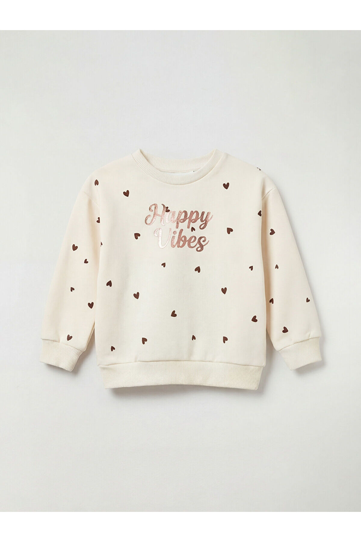 LC Waikiki Elsiva Collection Kahverengi Baskılı Kız Çocuk Sweatshirt ve Eşofman Altı fotoğrafı 2 (önizleme)