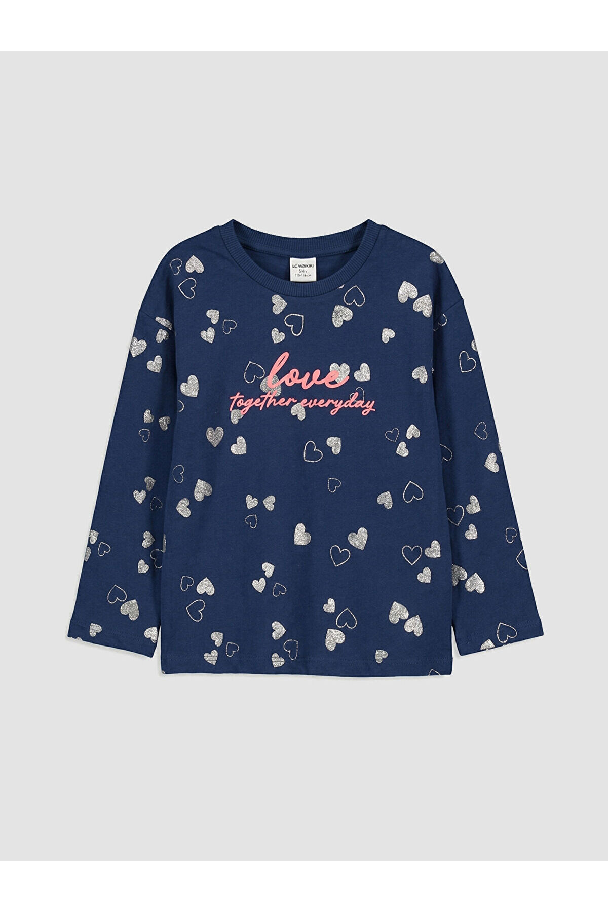 LC Waikiki Nevaa Collection Lacivert Baskılı Kız Çocuk Tişört ve Tayt fotoğrafı 4 (önizleme)