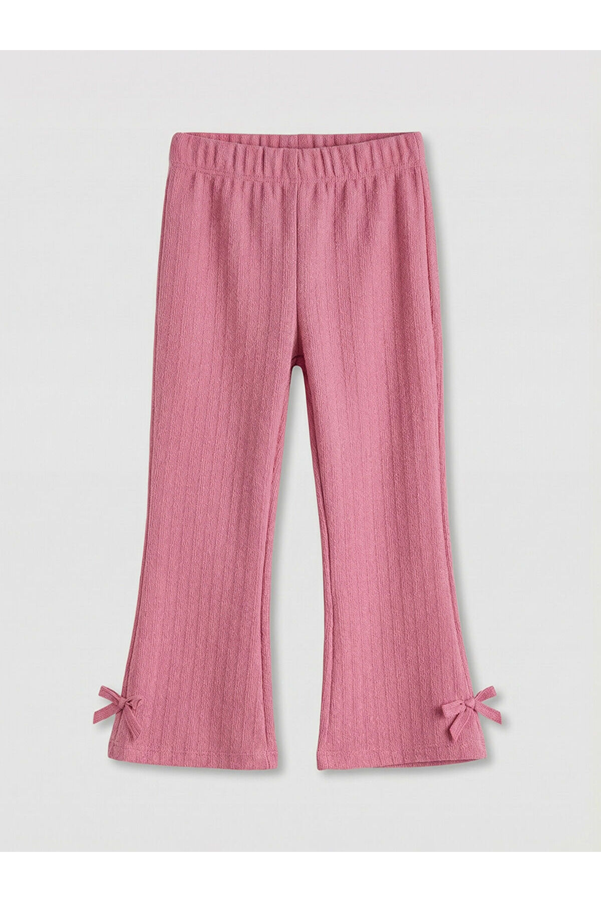 LC Waikiki Elsiva Collection Pembe Simli Fiyonk Detaylı İspanyol Paça Kız Çocuk Tayt fotoğrafı 3 (önizleme)