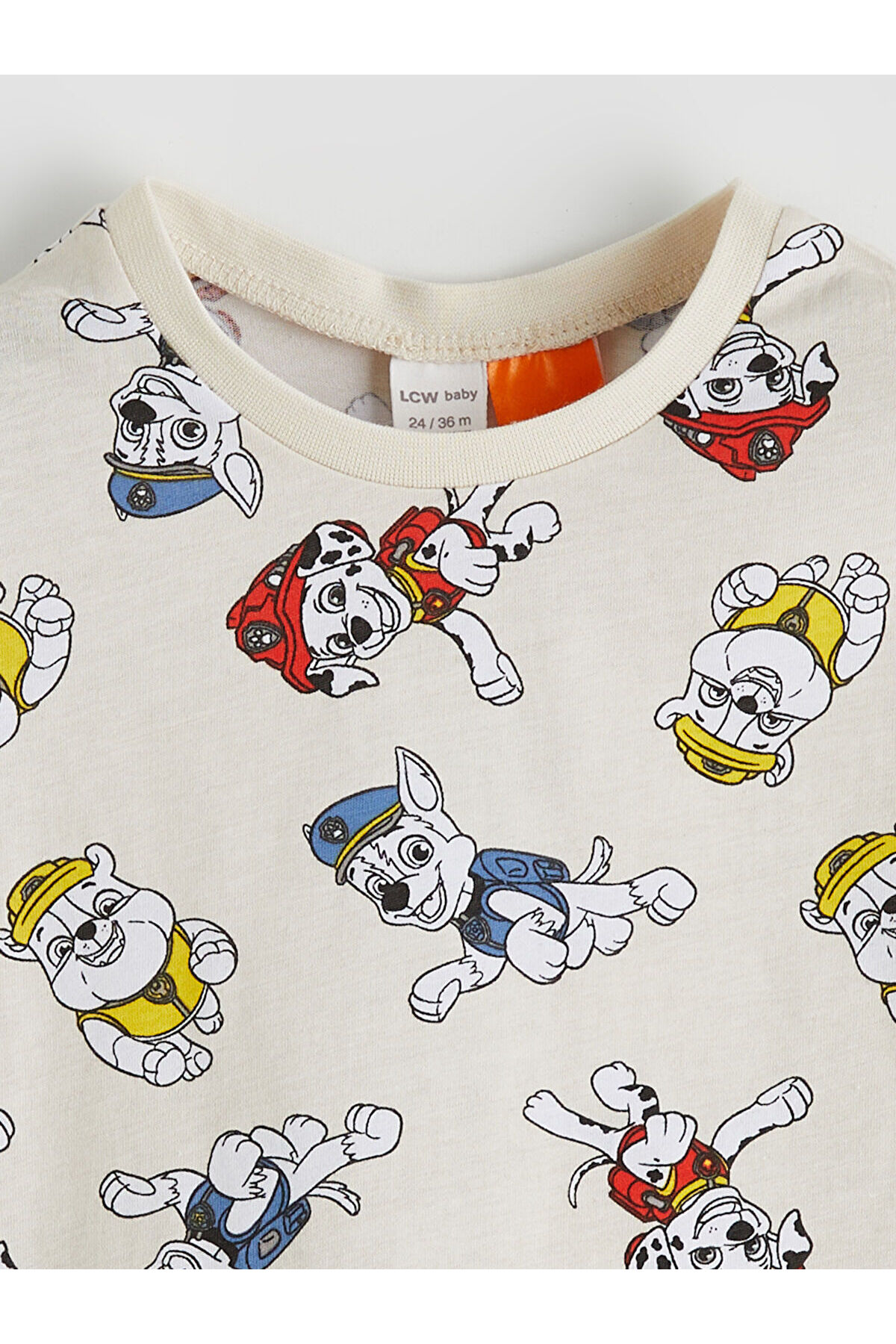 LC Waikiki Nevaa Collection Ekru Paw Patrol Baskılı Erkek Bebek Penye Tişört ve Şort fotoğrafı 4 (önizleme)