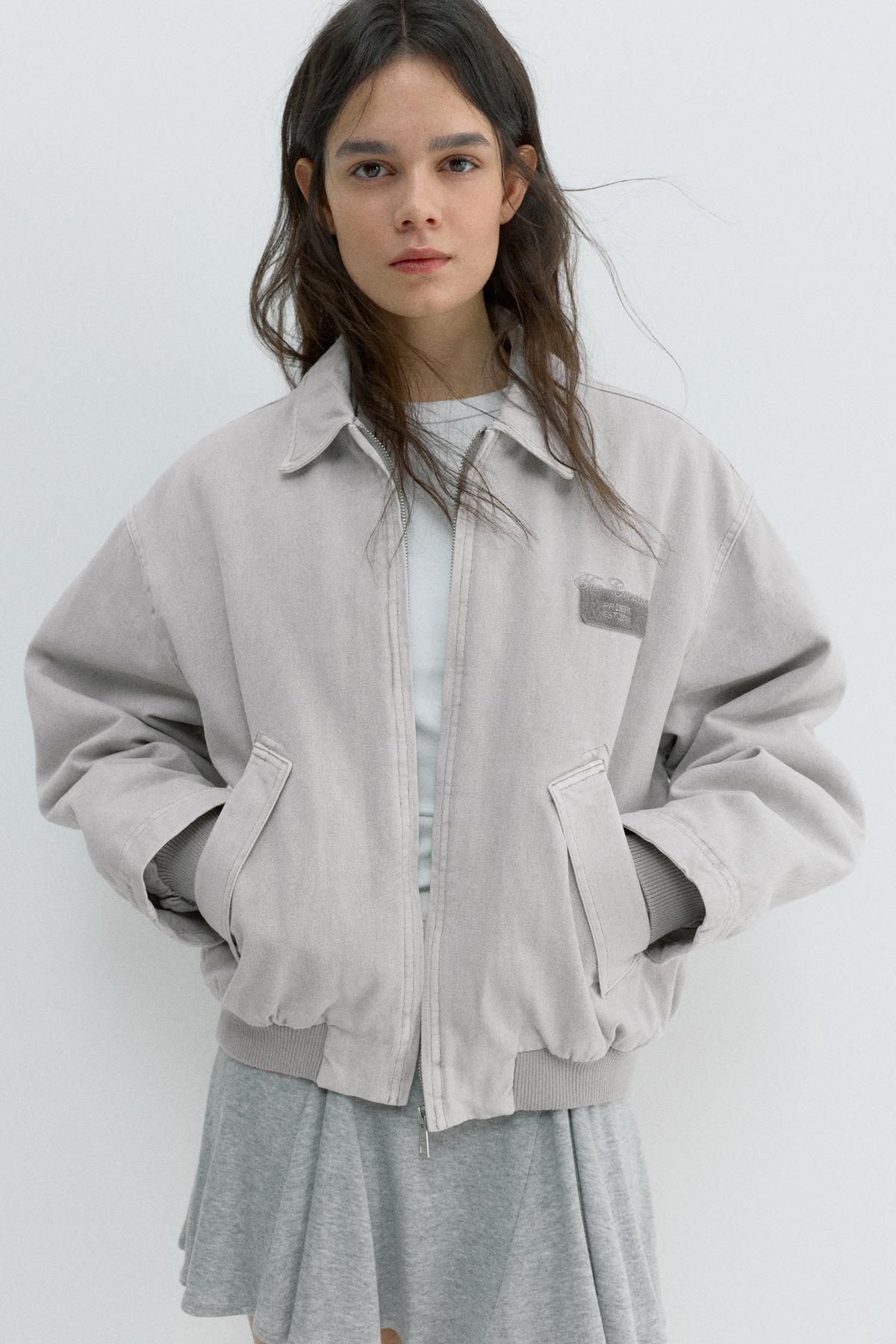 Pull & Bear  İşlemeli yama detaylı ceket - Görsel 2