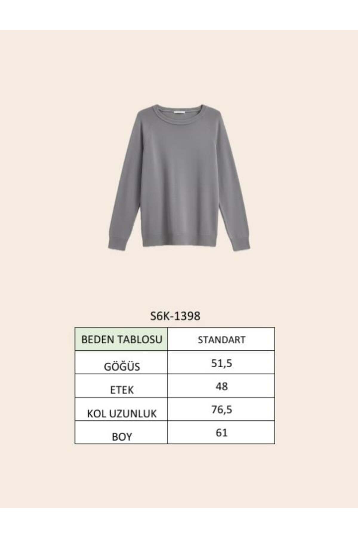 Lijuri  Bisiklet Yaka İnce Triko Bluz 1398 - Görsel 7