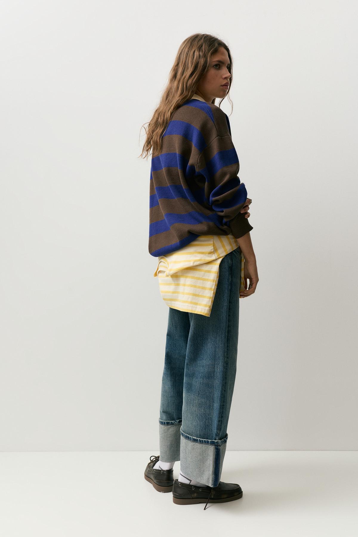 Pull & Bear  STWD örgü polo - Görsel 4