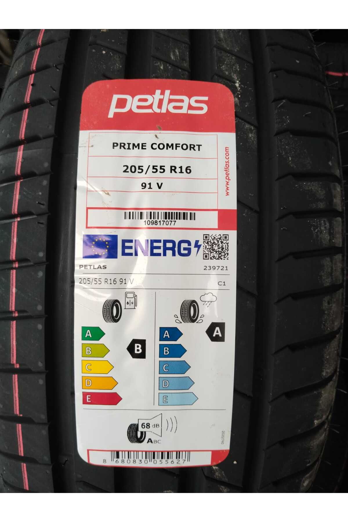 Petlas 205/55 R16 TL 91V PRIME COMFORT YAZ LASTİĞİ 2026 ÜRETİM
