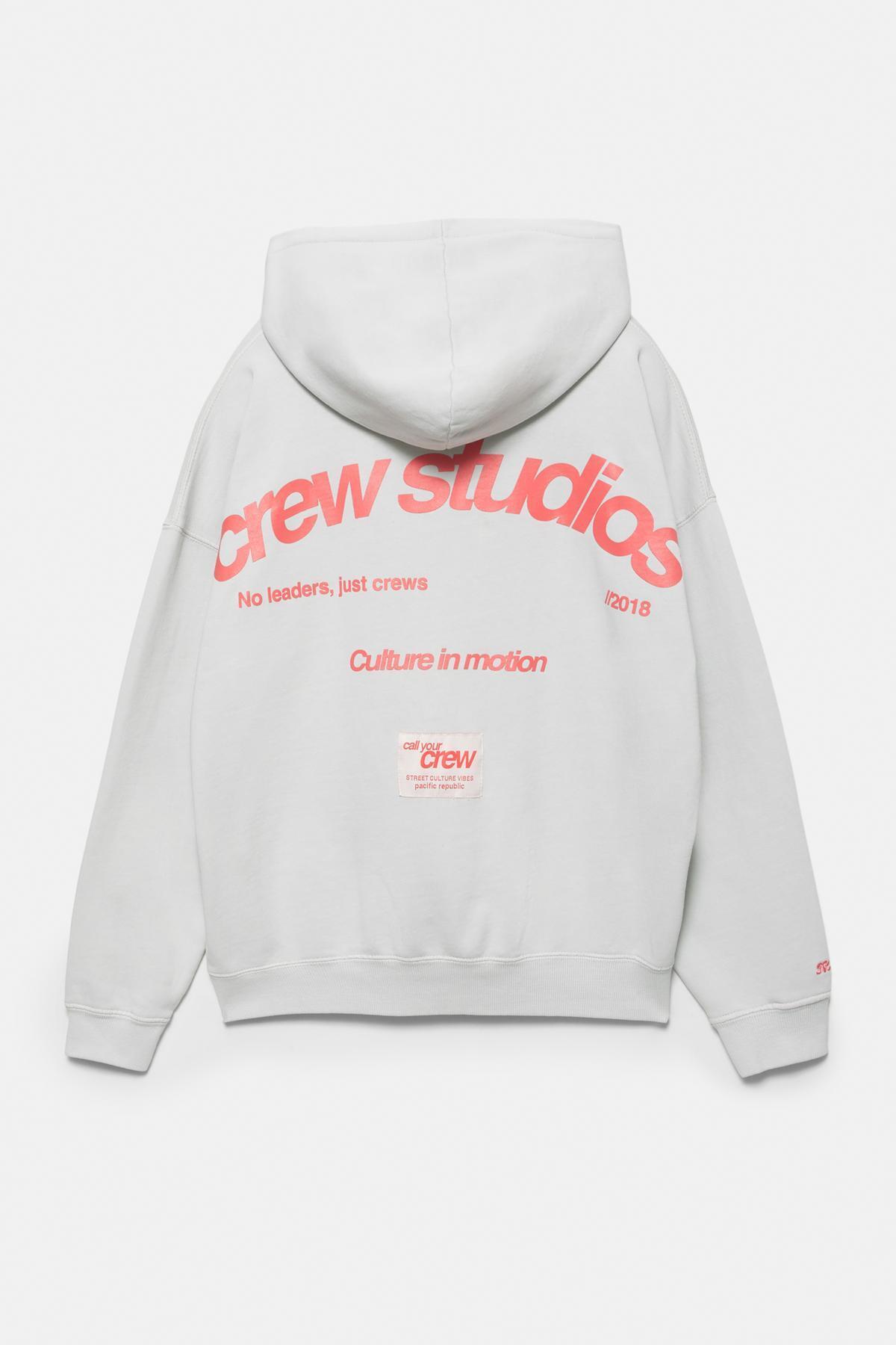 Pull & Bear  Kapüşonlu crew studios sweatshirt - Görsel 7