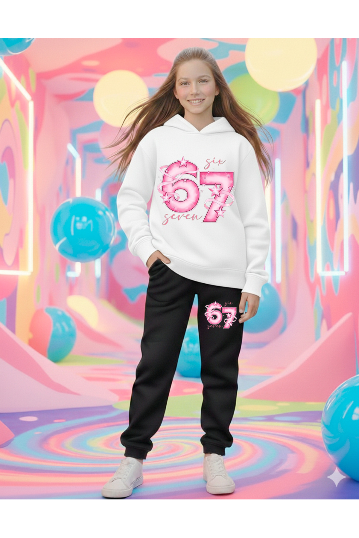 SIX LOVER PRINTED GIRLS TRACKSUIT SET, 67 DESIGNS