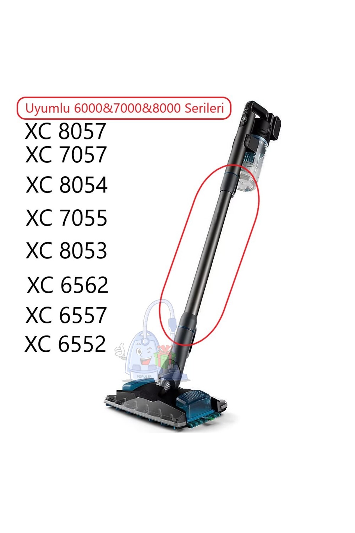 Robotcum Philips 7000 Serisi XC7057/01 Islak Kuru Şarjlı Dikey