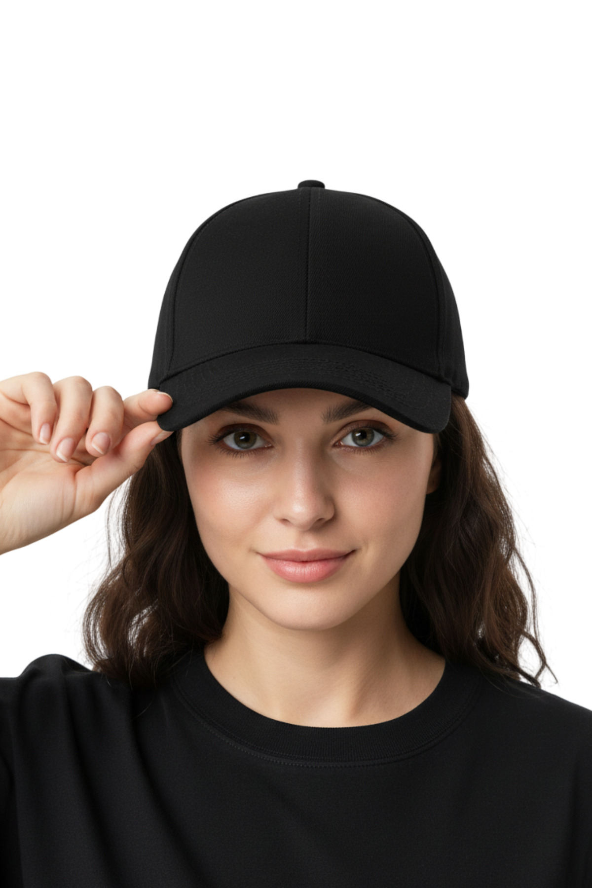 CapHub Basic Şapka - Siyah %100 Pamuk Gabardin Unisex Model görsel 2