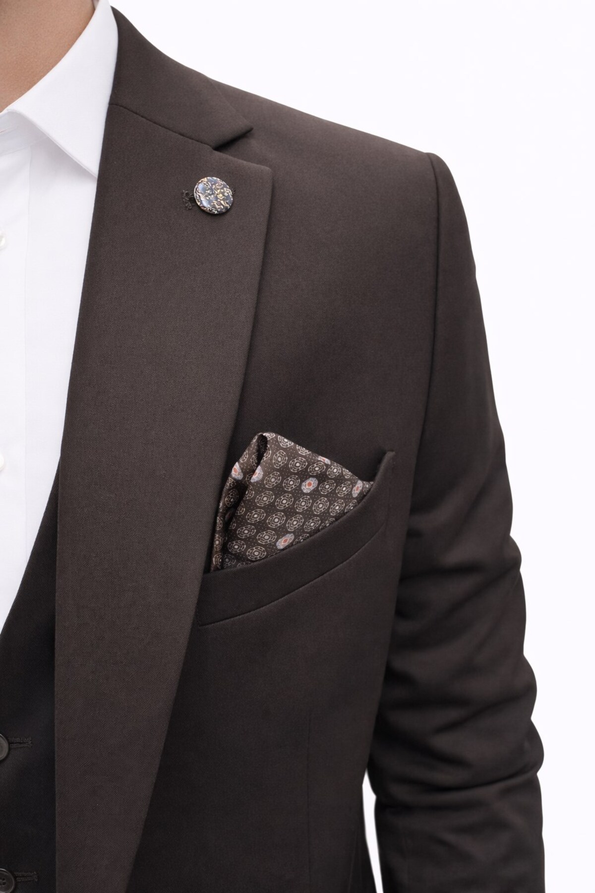 Plus Scorpion  Erkek 3 Parça Slim Fit Takım Elbise –Klasik Likralı Kumaş, Tek Düğme, Çift Yırtmaçlı Modern Kesim ( - Görsel 7