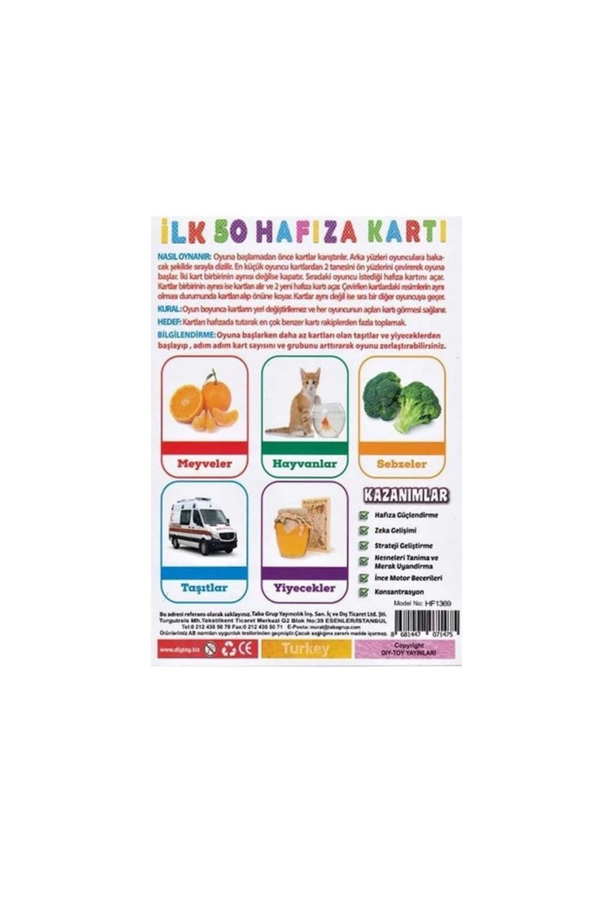 Genel Markalar Mey İthalat® 1475 İLK 50 HAFIZA KARTLARI (MEMORY GAME ) fotoğrafı 4 (önizleme)