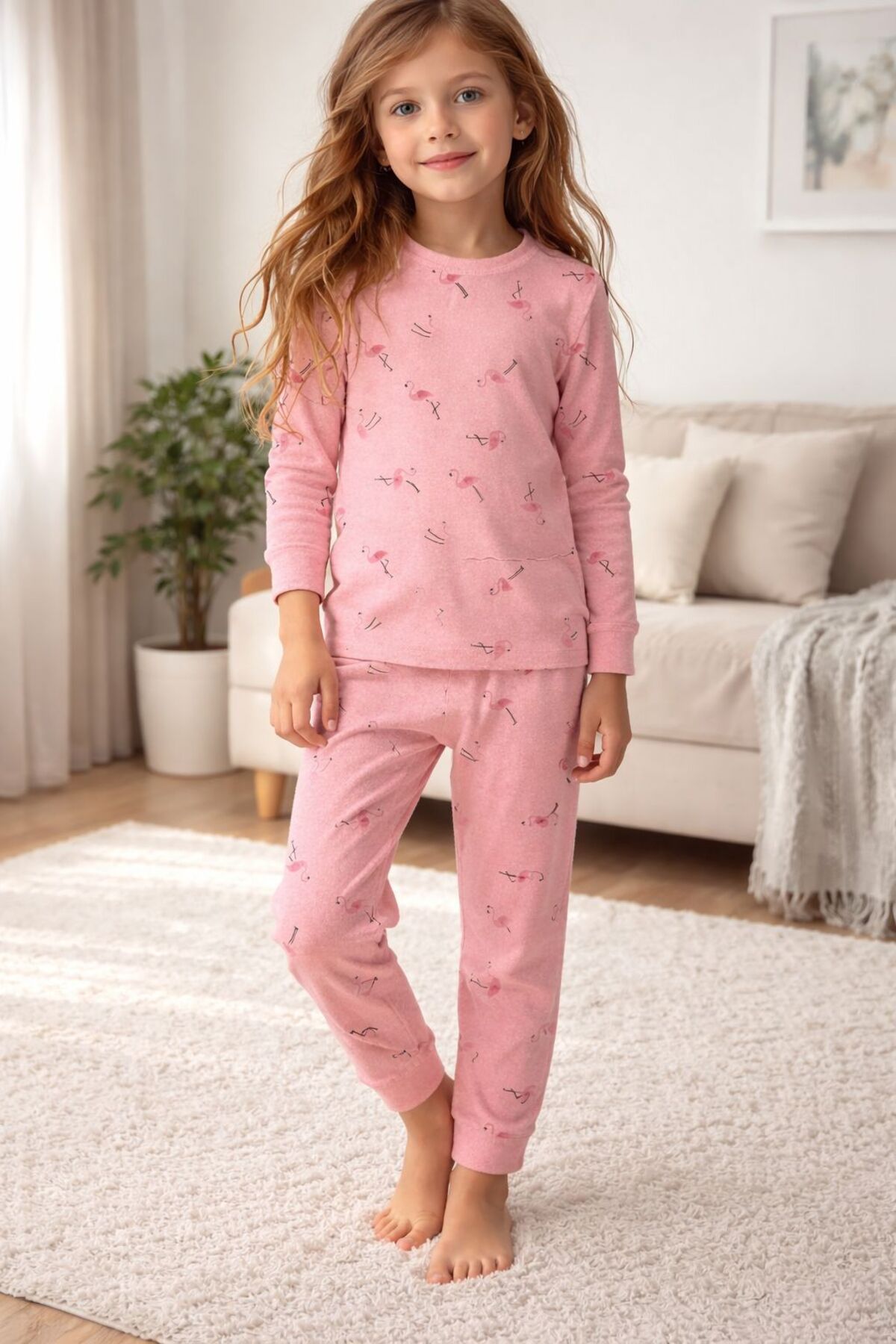 Numix Baby Kids Child-Baby Printed Interlock Fabric Long-Sleeved, Elasticized Leg Pajama Set, 100% Cotton