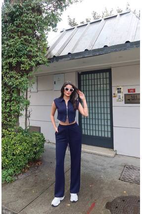 ZAWẼN Kadın Çift Fermuarlı Takım – Yeni Sezon