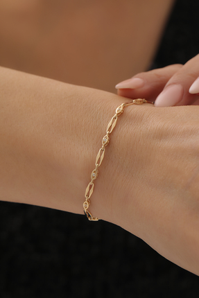 Mucize Kuyumculuk 14 Ayar Altın Ataçlı Mucize Bileklik