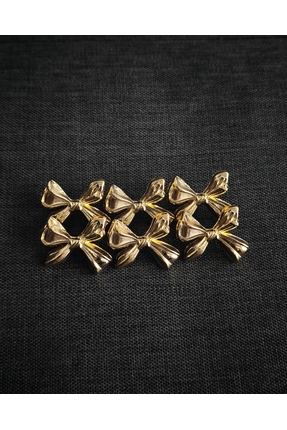 NESGO MODA Z.A.R.A Fiyonk Model Metal Gold Düğme 6 Adet 23 mm 36 boy