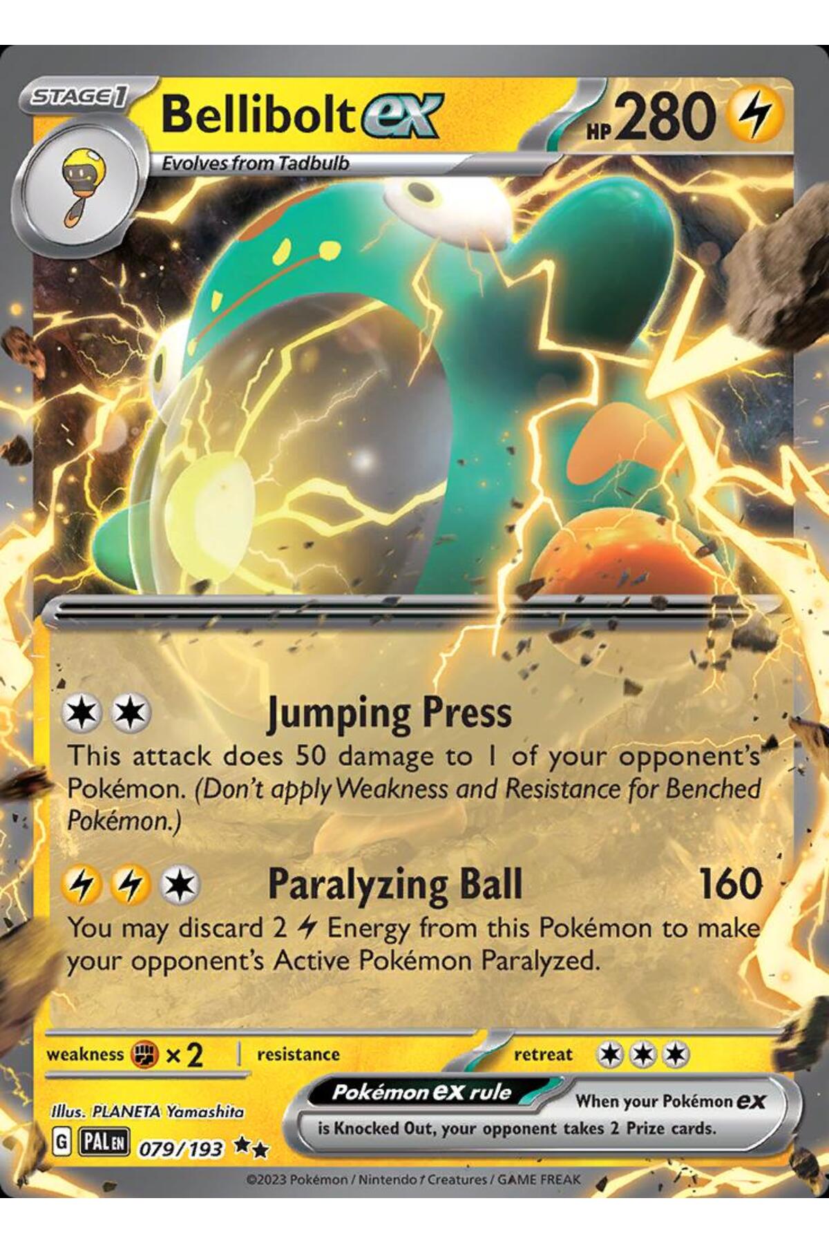 Pokemon TCG Bellibolt ex #79 Pokemon Paldea Evolved Orijinal Kartı ...