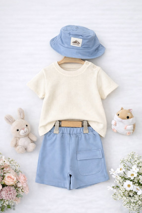 ASİLA Şapkalı Yazlık Bebek Takım