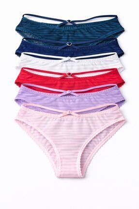 MAVİ QUMSAL (YENİ ÜRÜN)Transparan cok rahat ve esnek halkalı Bikini (6 lı)
