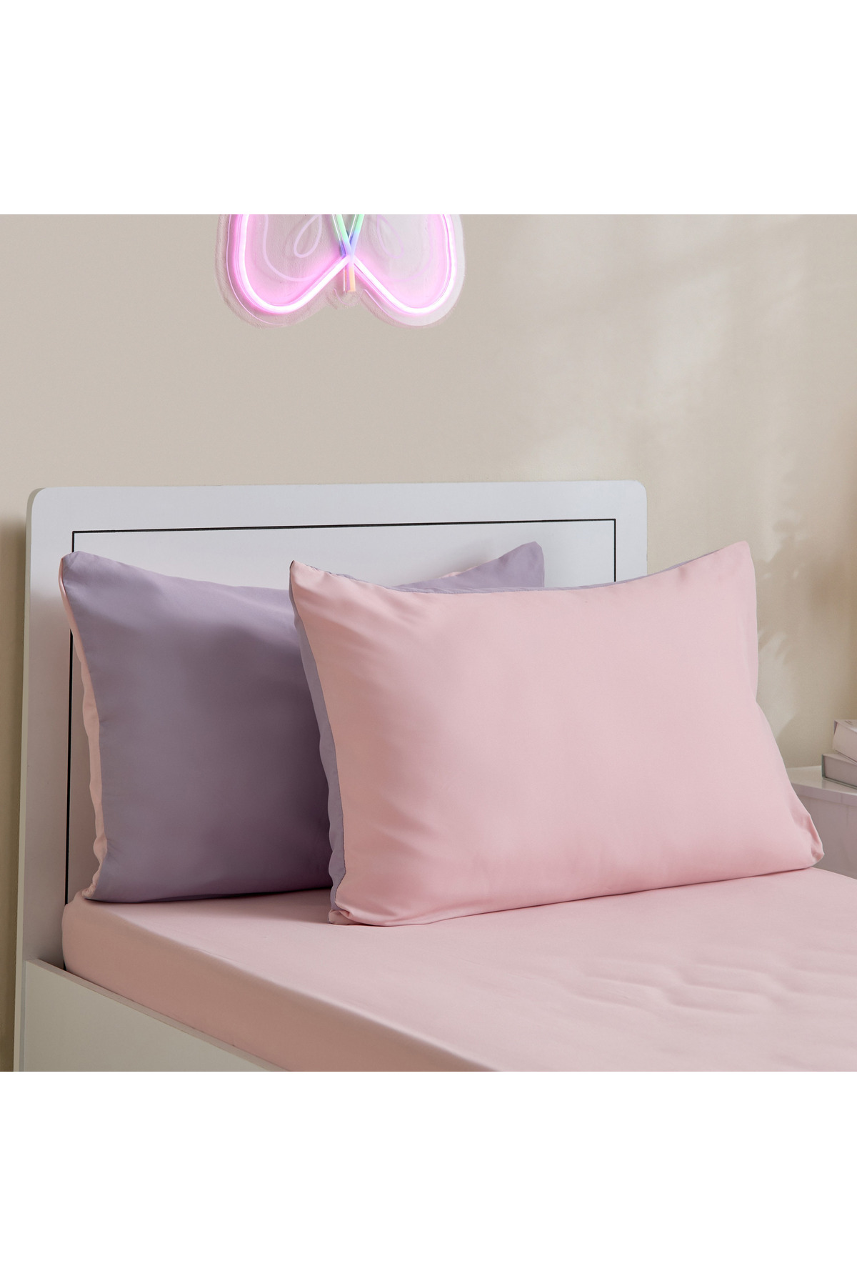 Home Box Flipzy 2-Piece Reversible Microfibre Pillow Cover Set - 50x75 cm