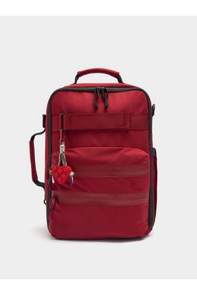Parfois Kalp Charm'lı Teknik Kumaş Kabin Boy Sırt Çantası