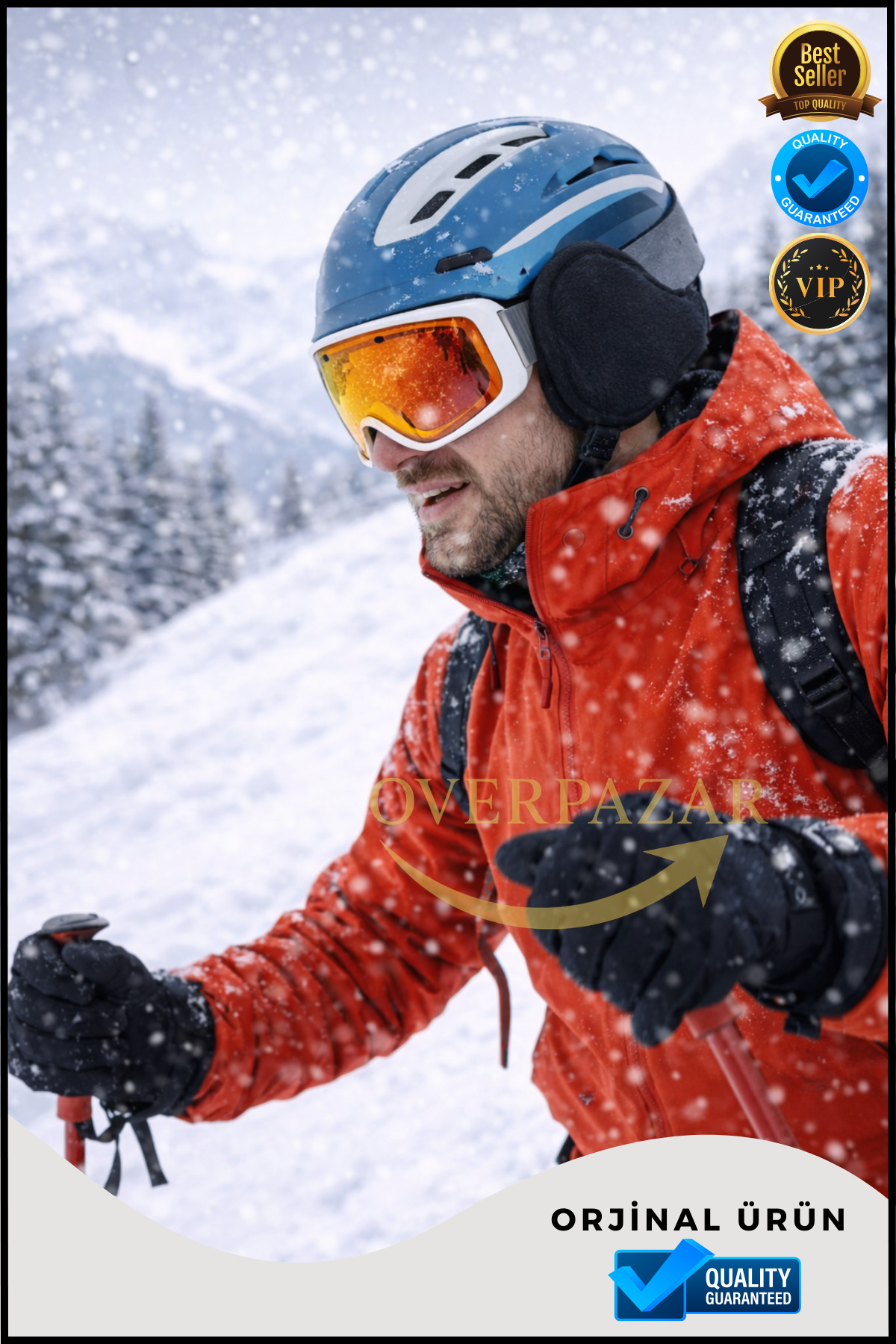 Overbazaar Kışlık Polar Kulak Isıtıcı | Soğuk ve Rüzgâr Koruyucu | Günlük, Kayak, Kamp ve Outdoor Kullanım görsel 3