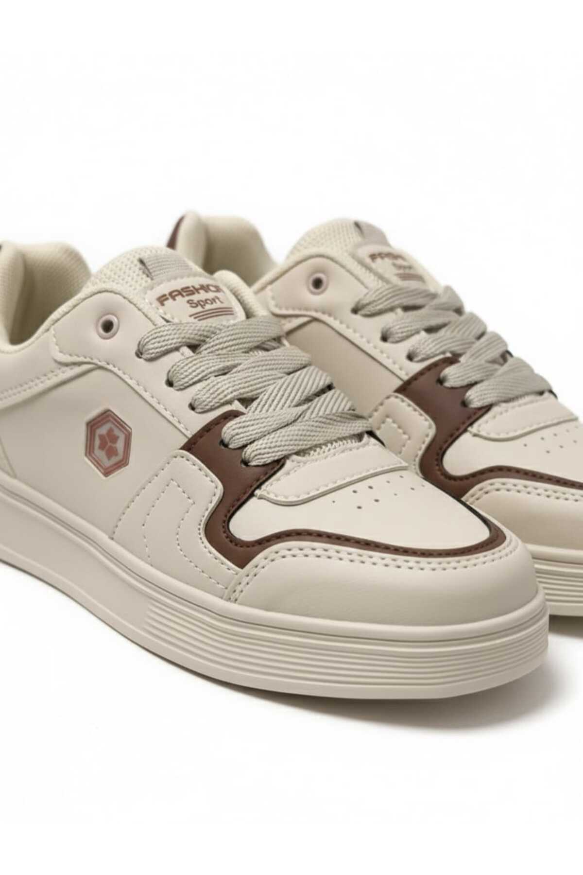 McDark  KADIN BEJ SNEAKER AYAKKABI SUYA DAYANIKLI ULTRA HAFİF TABAN - Görsel 5