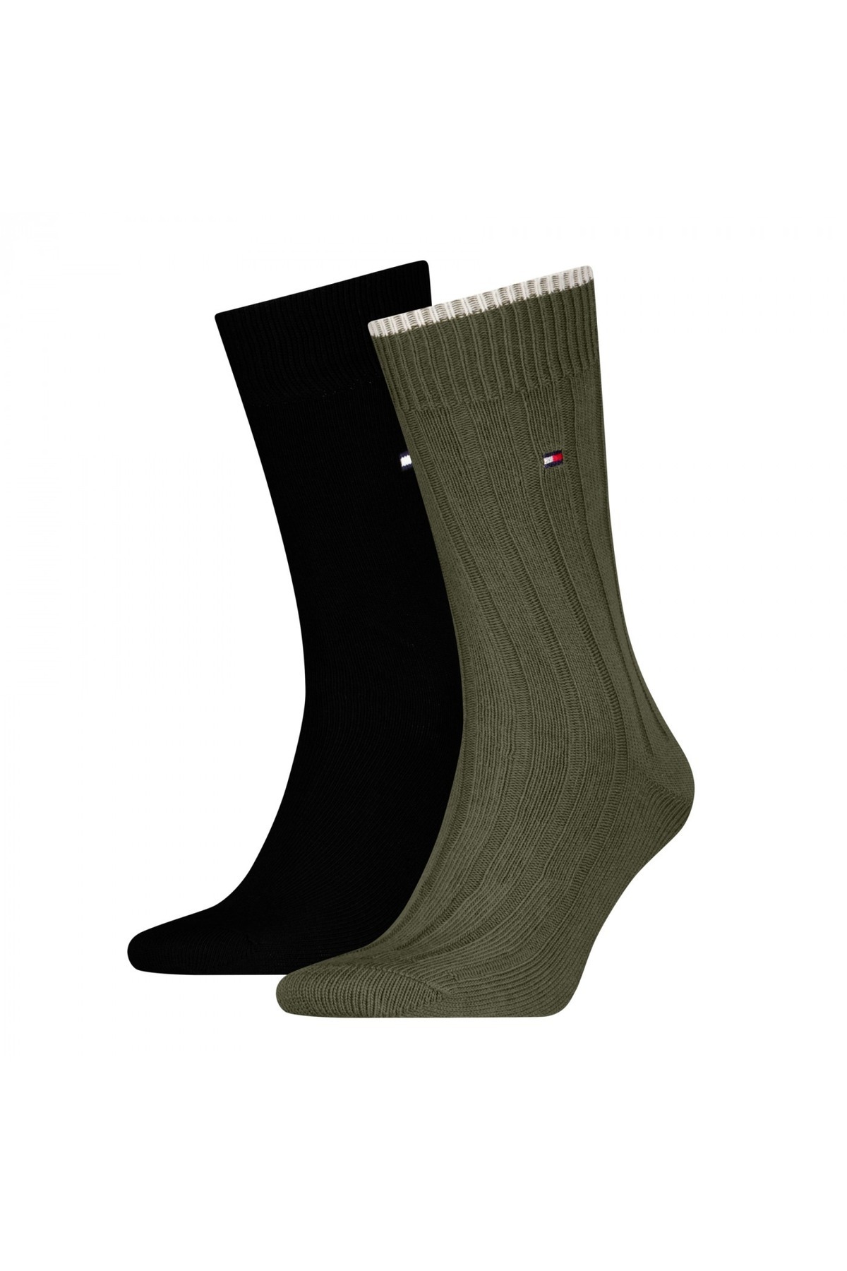 تامی هیلفیگر جوراب مردانه TH MEN SOCK 2P STRUC، جوراب مردانه سبز - S701236317