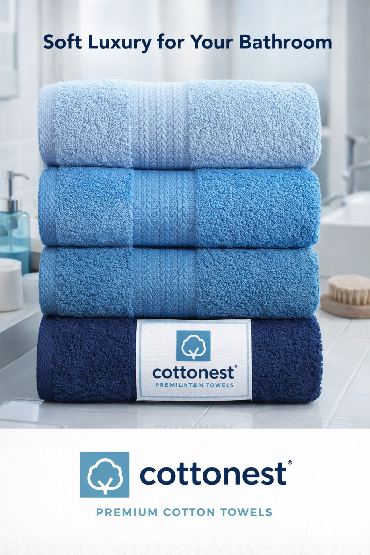 Cottonest Σετ πετσετών Rainbov 4 τεμαχίων