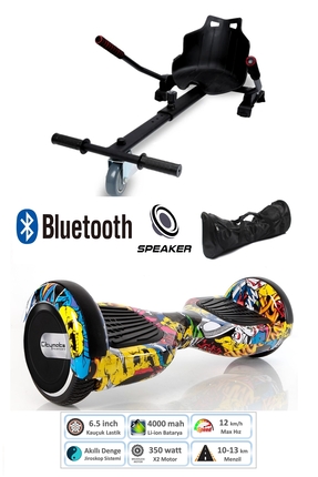 CityMate Elektrikli Kaykay Scooter Hoverboard Akıllı Dengeli + Hover Kart + Ç...