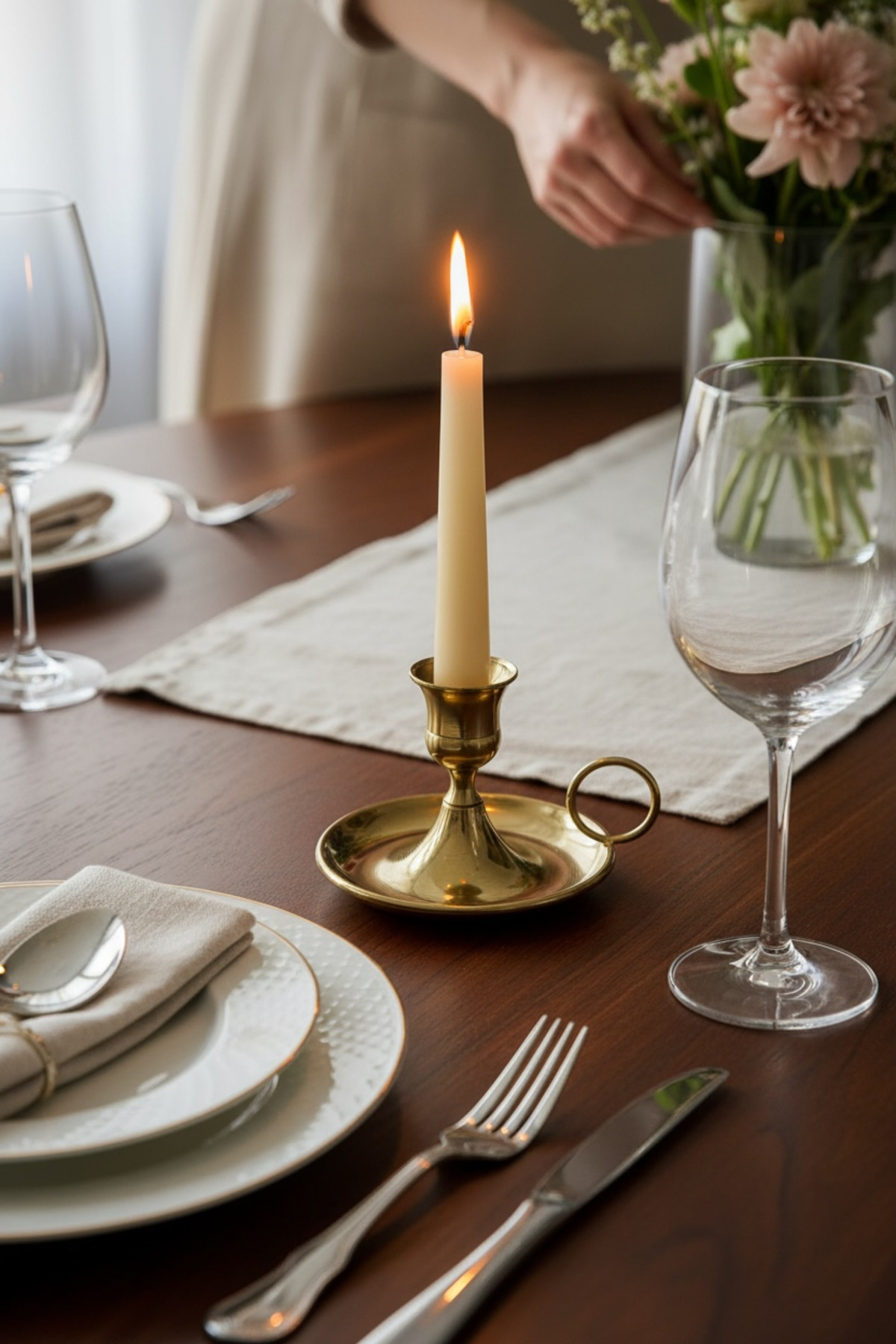 Eskitme Gold Şinanay Şamdan Mumluk El Şamdanı