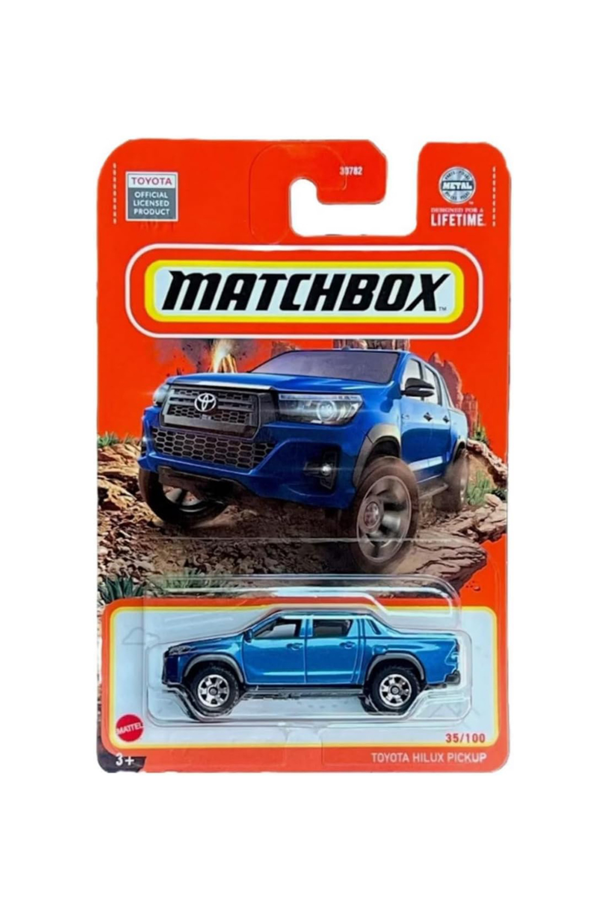 HOT WHEELS Matchbox Toyota Hilux Pickup - Mavi (1/64) Yurt Dışı